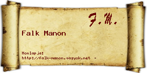 Falk Manon névjegykártya